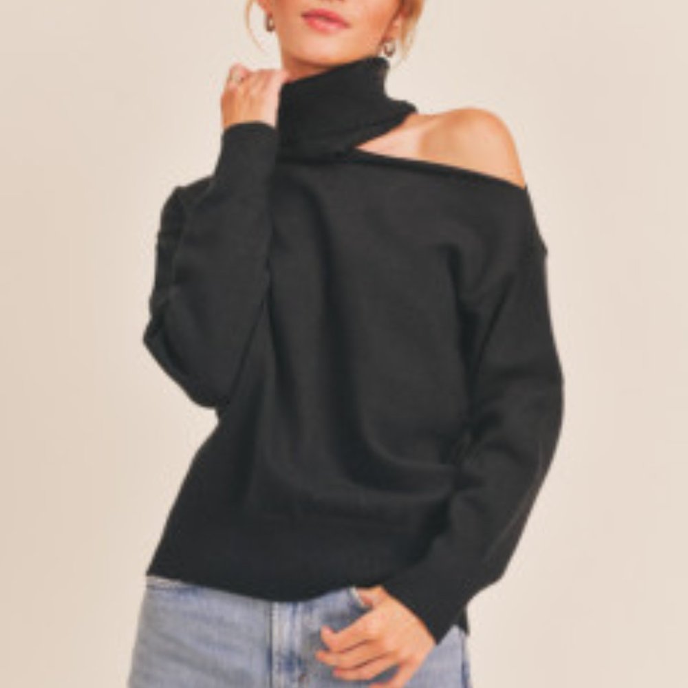 NWT Cut-out Turtleneck Sweater